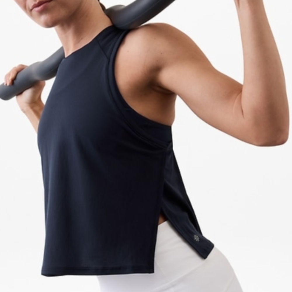 Athleta Navy Racerback Tank Top